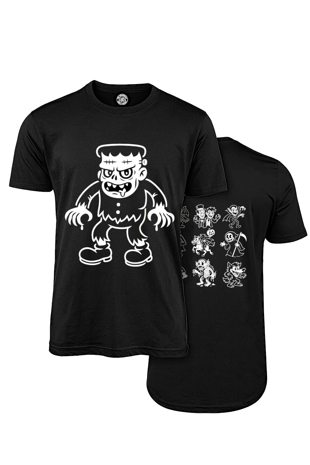 Rubber Hose The Stitched Monster Vintage Cartoon Horror T-Shirt (Black)